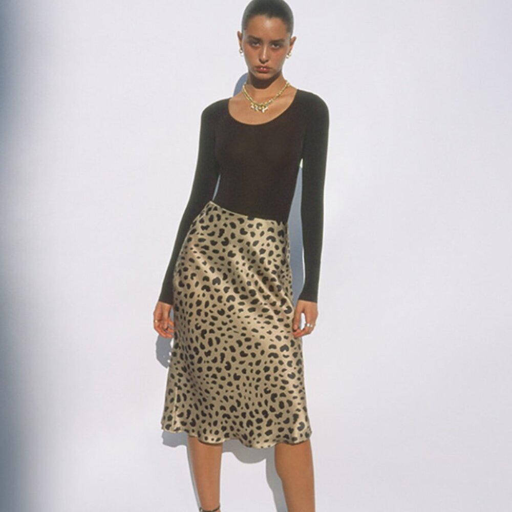 Realisation Par The Naomi Skirt in Wild Things Leopard Print Size XXS NWT